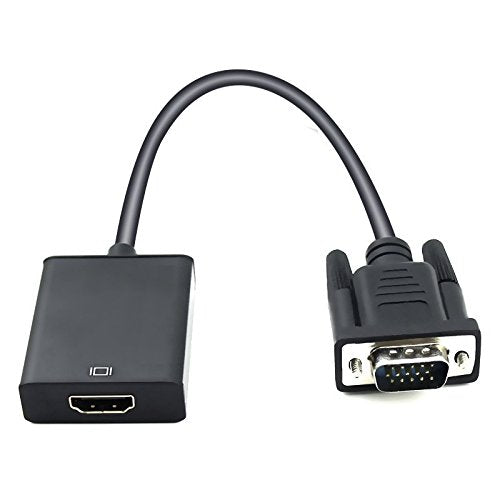 Tolako VGA Male to HDMI Cable Adapter Converter for Desktop PC/Laptop/Ultrabook 1080P High Definition with Audio Support