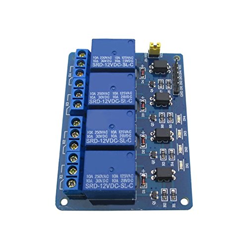 Tolako 4 Channel 5v Relay Module Board for Arduino Electronic Electricity Appliance Devices 51/AVR/ARM