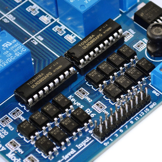 Tolako 16 Channel Relay Module Board for Arduino with Optocoupler Protection Works with official Arduino Board